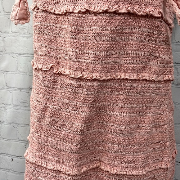 Chelsea & Violet Pink smocked cotton adjustable strap ties XL dress - Picture 3 of 9